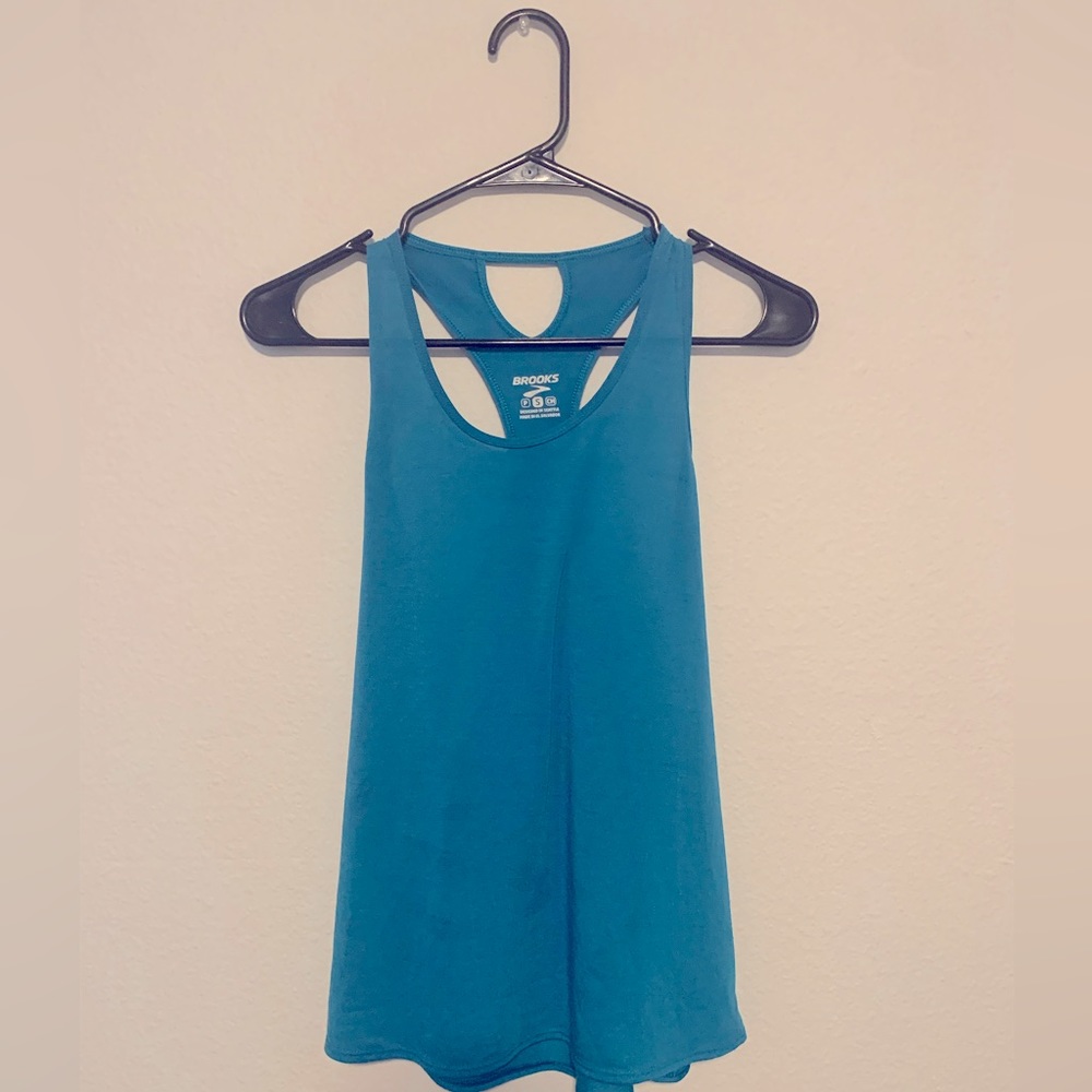 Brooks Teal Distance Running Tank Small